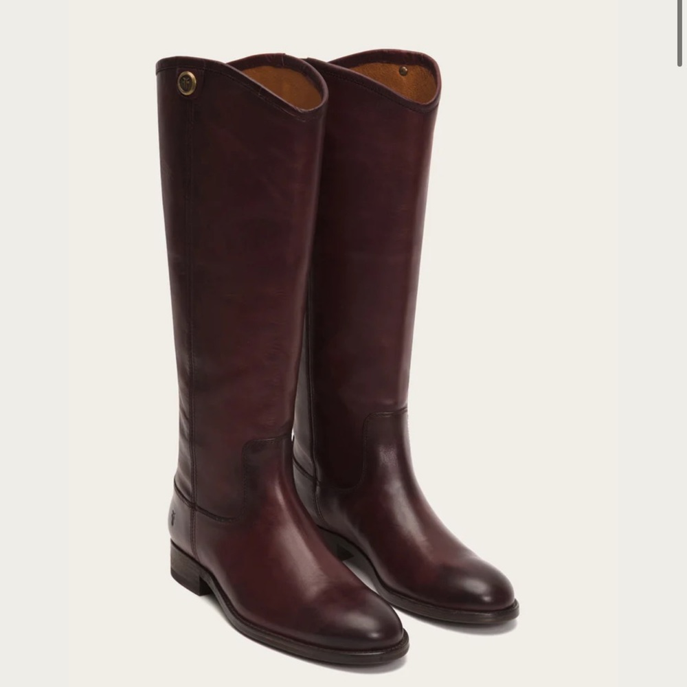 Frye Melissa button 2 boot Bordeaux wine size 5 1/2